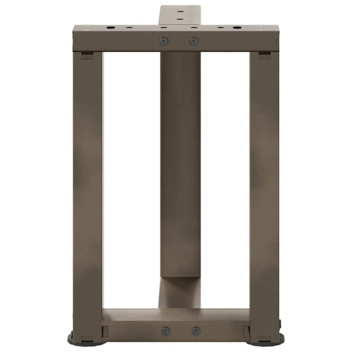 sofabordsben T-formet 2 stk. sort 28x25x(42-43) cm stål