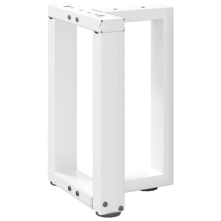 sofabordsben T-formet 2 stk. hvid 38x25x(42-43) cm stål