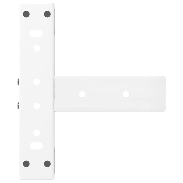 sofabordsben T-formet 2 stk. hvid 38x25x(42-43) cm stål