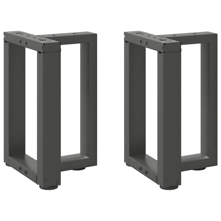 sofabordsben T-formet 2 stk. antracit 38x25x(42-43) cm stål