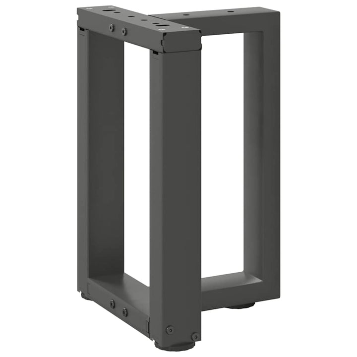 sofabordsben T-formet 2 stk. antracit 38x25x(42-43) cm stål