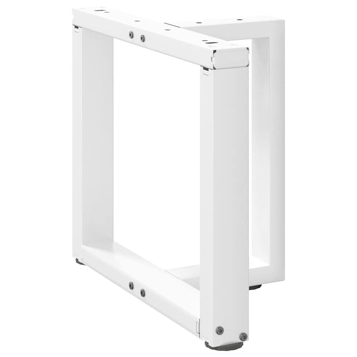 sofabordsben T-formet 2 stk. hvid 50x25x(42-43) cm stål