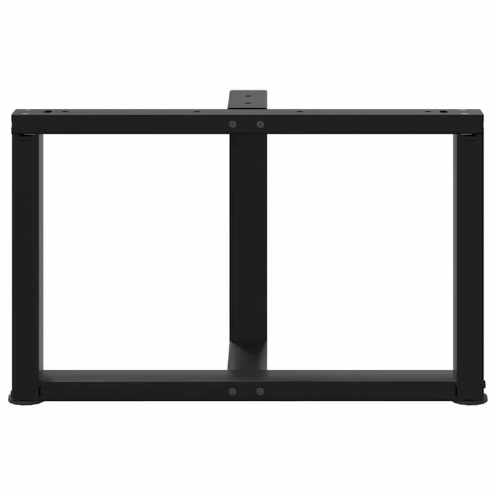 sofabordsben T-formet 2 stk. sort 60x25x(42-43) cm stål