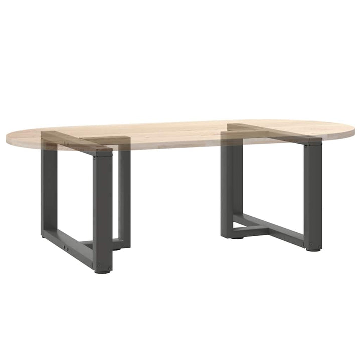sofabordsben T-formet 2 stk. antracit 60x25x(42-43) cm stål
