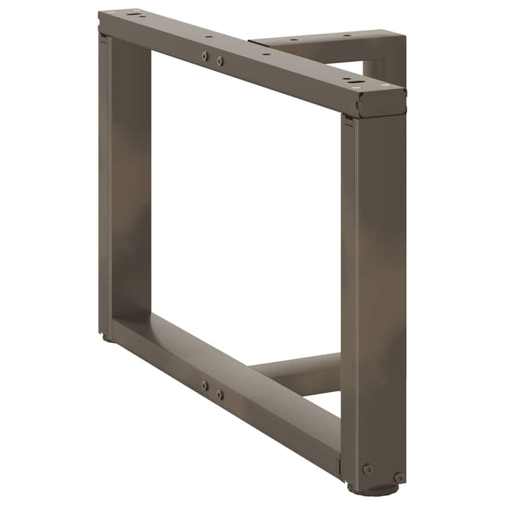 sofabordsben T-formet 2 stk. sort 60x25x(42-43) cm stål