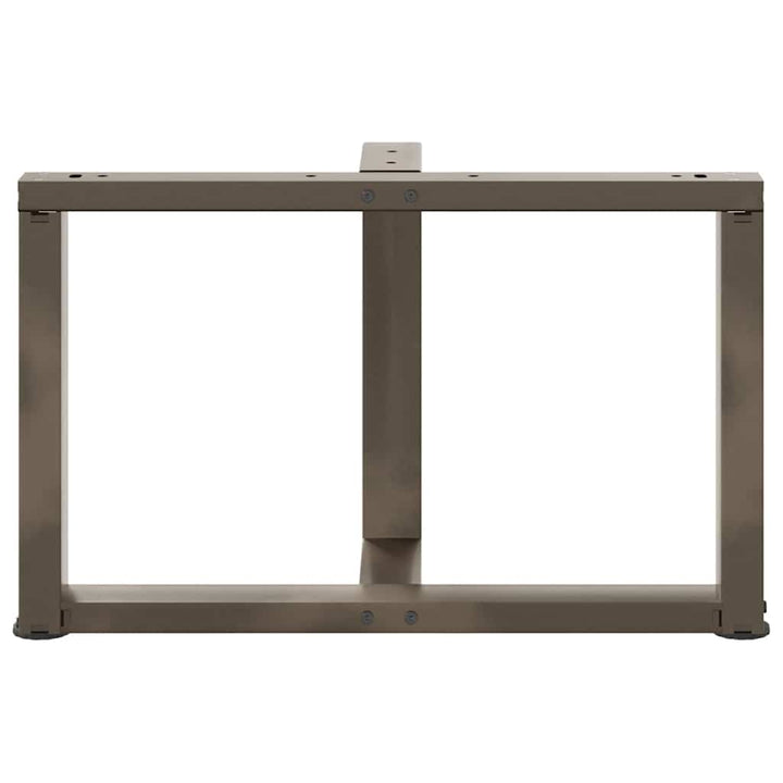 sofabordsben T-formet 2 stk. sort 60x25x(42-43) cm stål