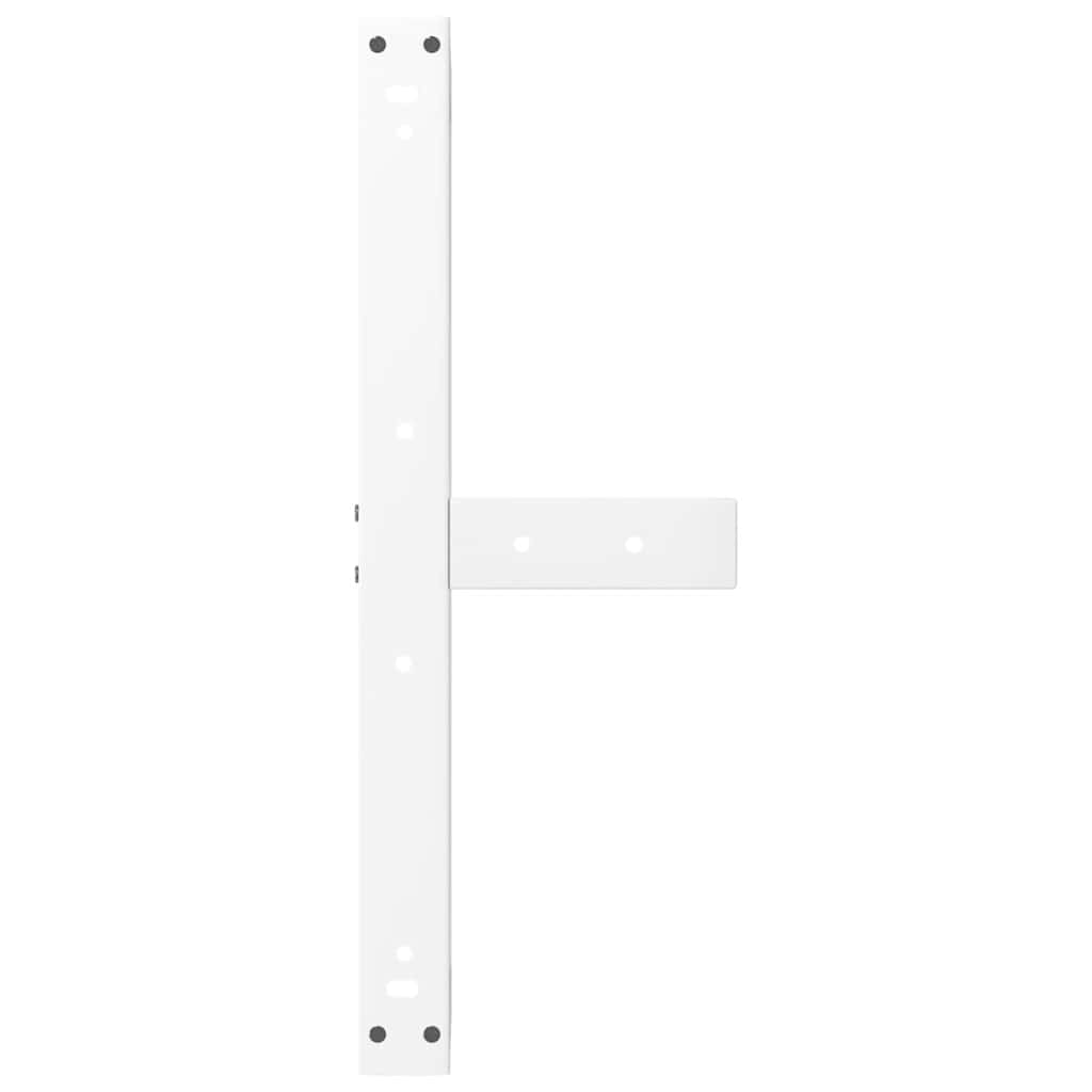 sofabordsben T-formet 2 stk. hvid 70x25x(42-43) cm stål