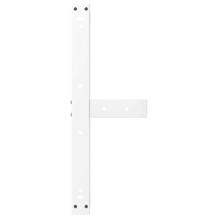 sofabordsben T-formet 2 stk. hvid 70x25x(42-43) cm stål
