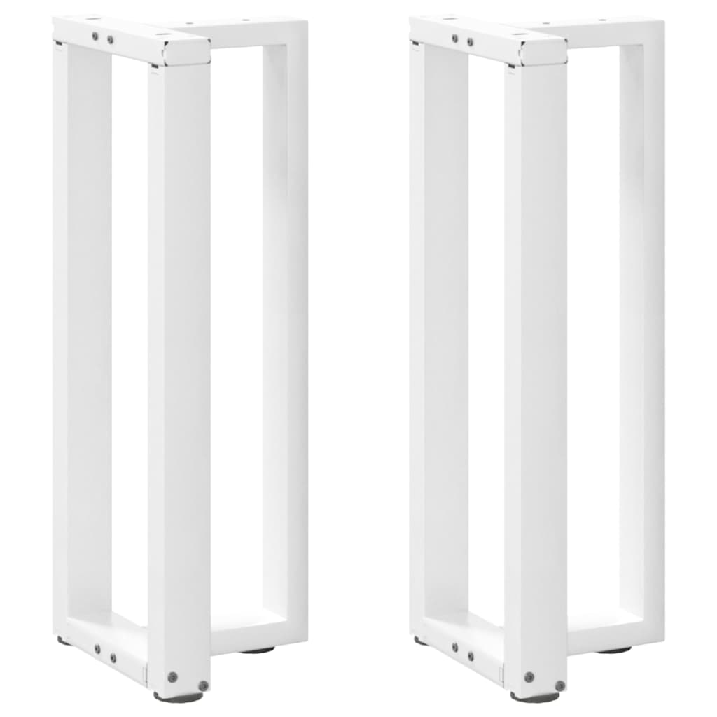konsolbordben T-formet 2 stk. hvid 25x28x(72-73) cm stål