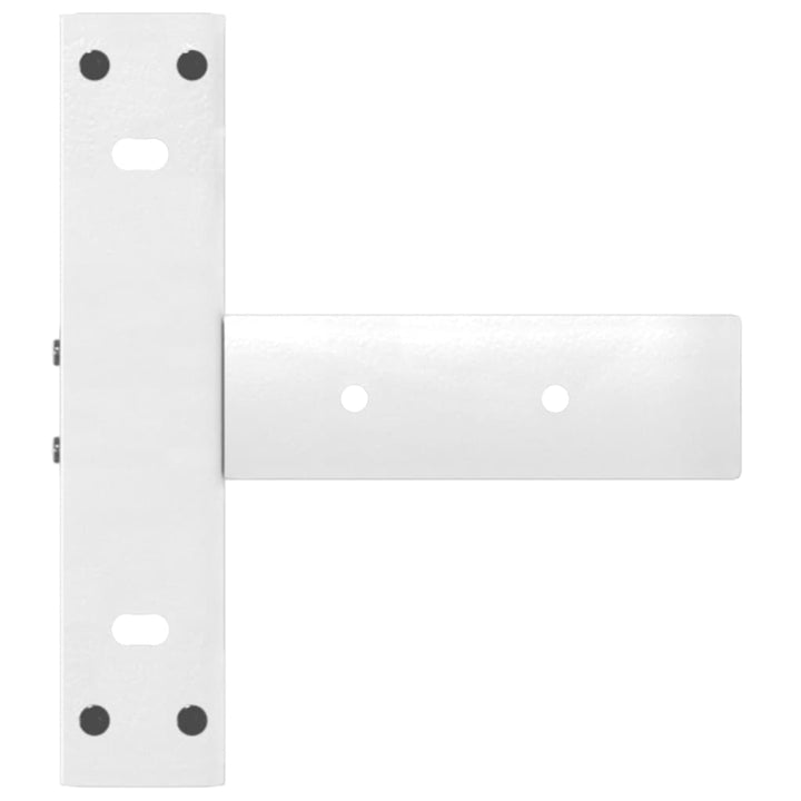 konsolbordben T-formet 2 stk. hvid 25x28x(72-73) cm stål