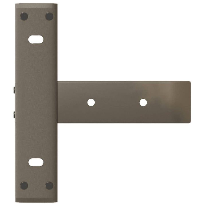 konsolbordben T-formet 2 stk. sort 25x28x(72-73) cm stål