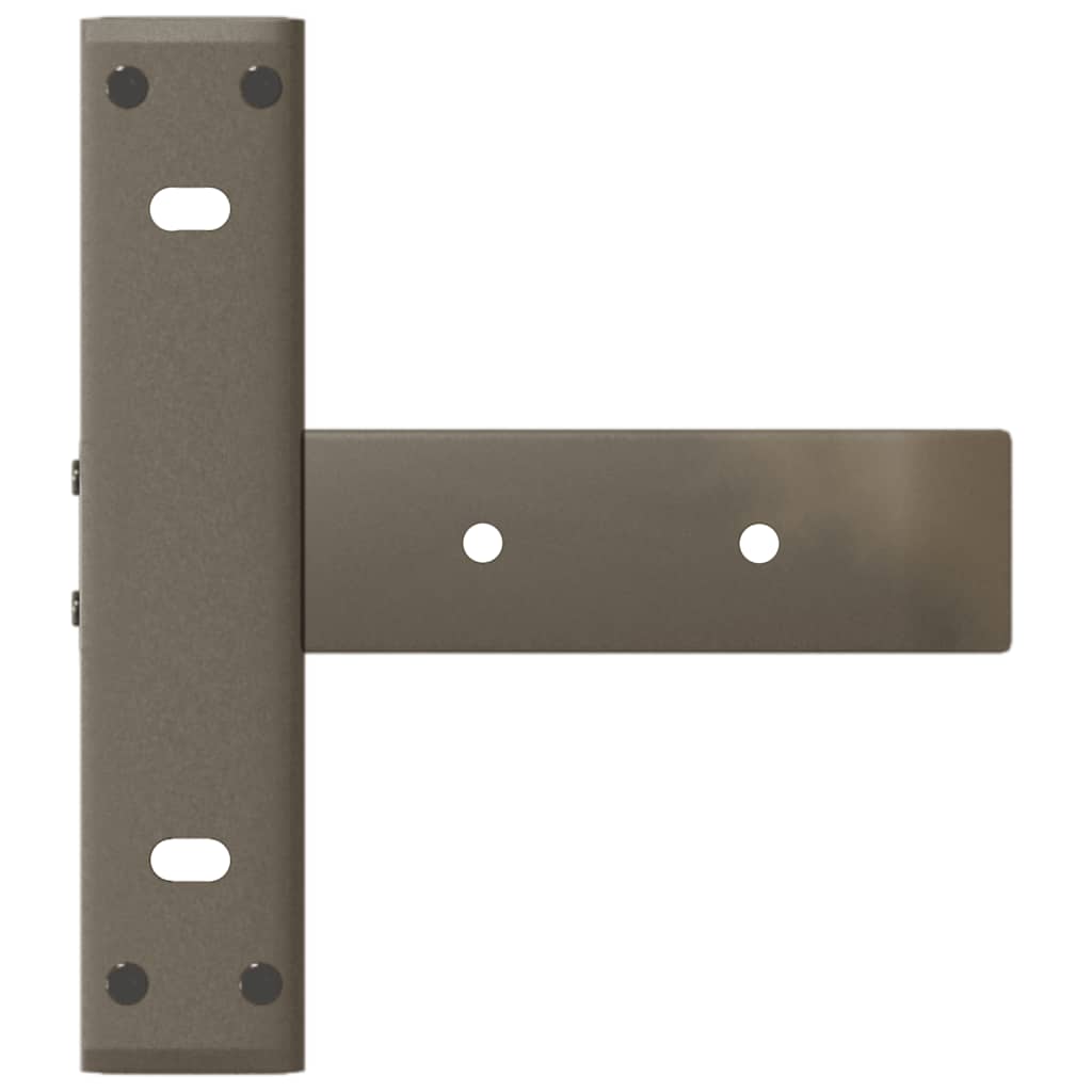 konsolbordben T-formet 2 stk. sort 25x28x(72-73) cm stål