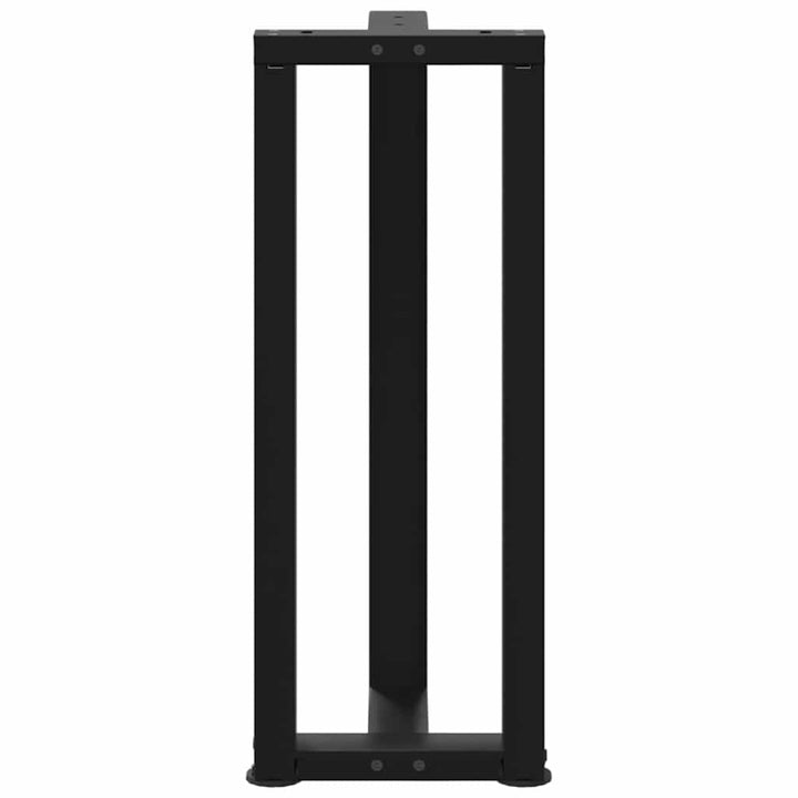 konsolbordben T-formet 2 stk. sort 38x25x(72-73) cm stål