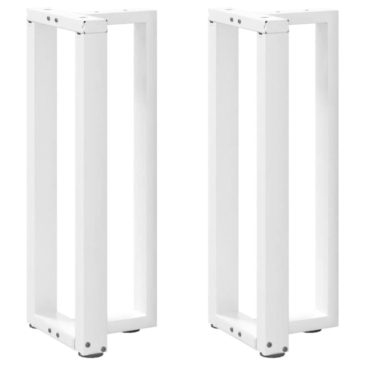 konsolbordben T-formet 2 stk. hvid 38x25x(72-73) cm stål