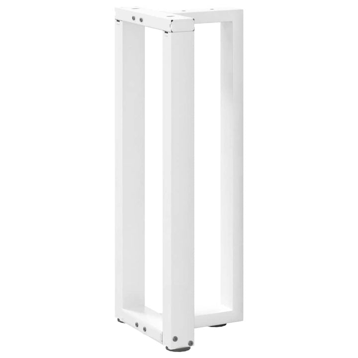 konsolbordben T-formet 2 stk. hvid 38x25x(72-73) cm stål