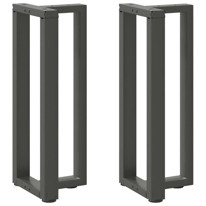 konsolbordben T-formet 2 stk. antracit 38x25x(72-73) cm stål