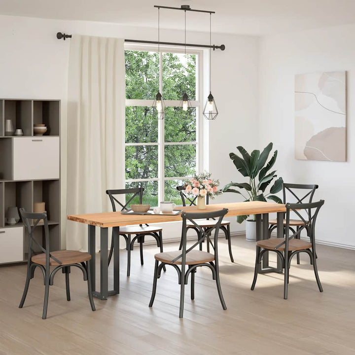 konsolbordben T-formet 2 stk. antracit 38x25x(72-73) cm stål