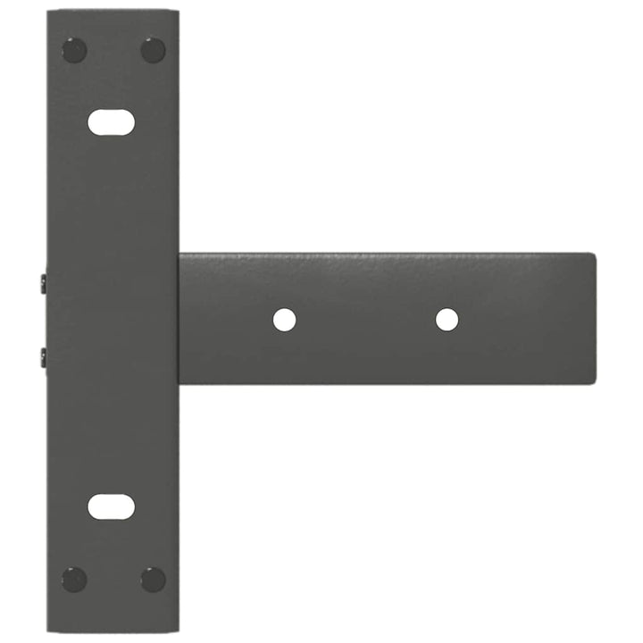 konsolbordben T-formet 2 stk. antracit 38x25x(72-73) cm stål