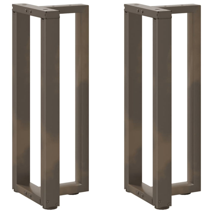 konsolbordben T-formet 2 stk. sort 38x25x(72-73) cm stål