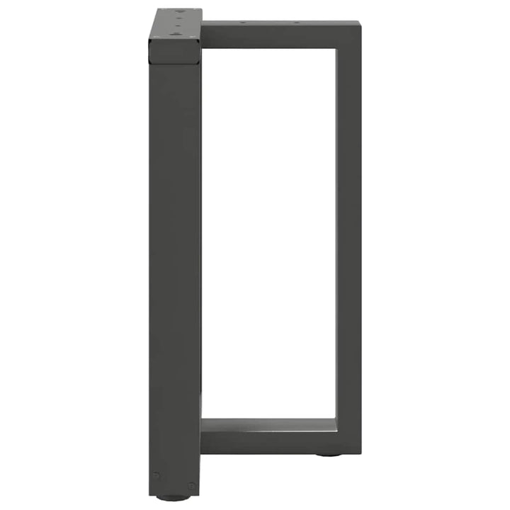 spisebordsben T-formet 2 stk. antracit 60x35x(72-73) cm stål