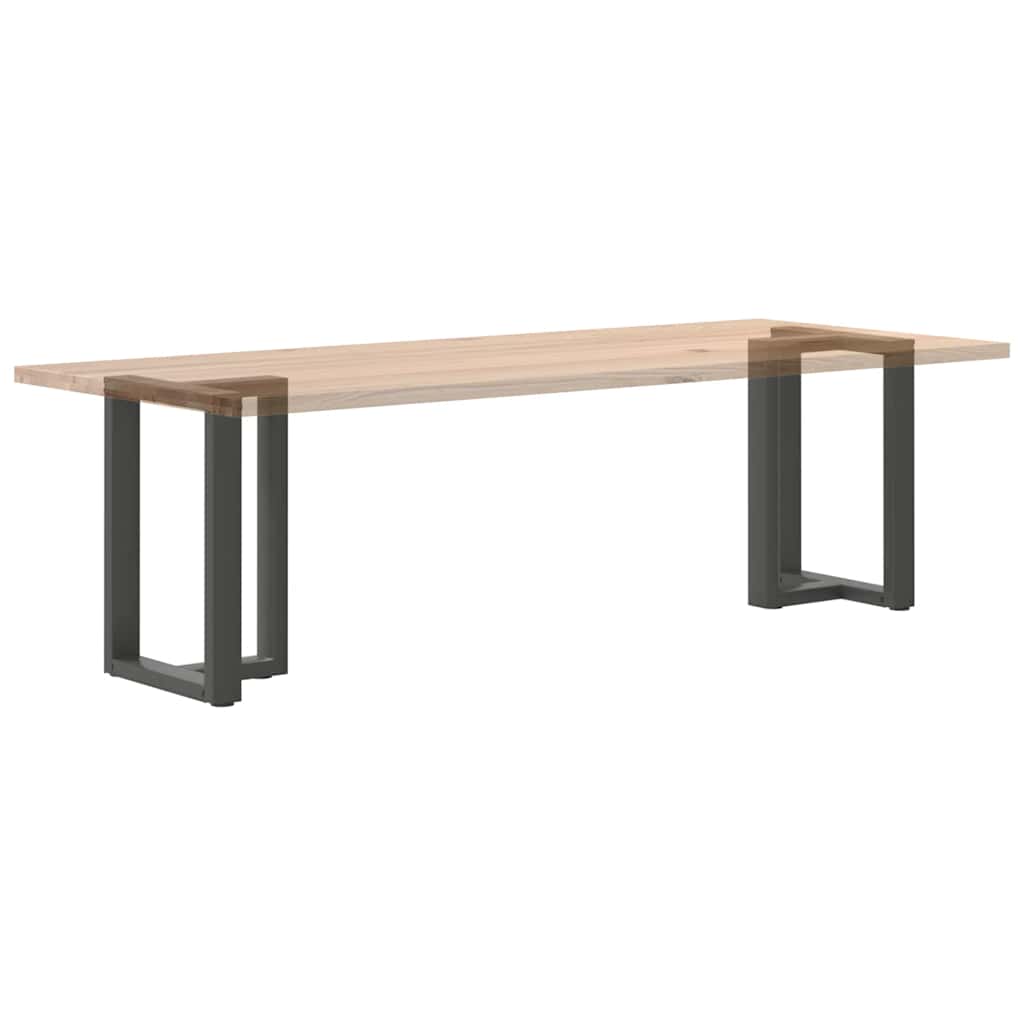 spisebordsben T-formet 2 stk. antracit 60x35x(72-73) cm stål