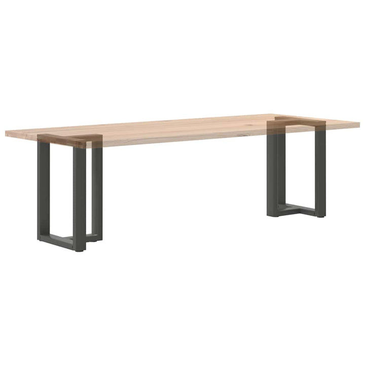 spisebordsben T-formet 2 stk. antracit 60x35x(72-73) cm stål