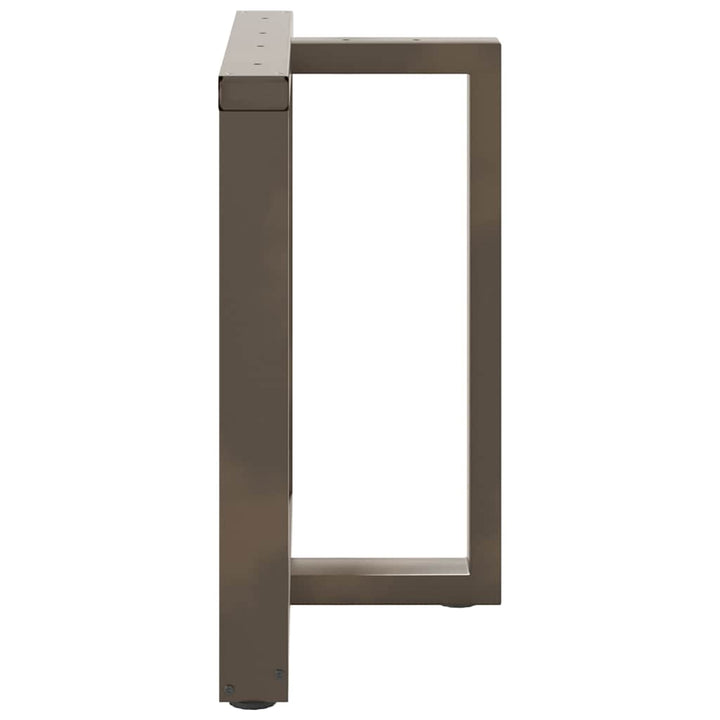 spisebordsben T-formet 2 stk. sort 70x35x(72-73) cm stål
