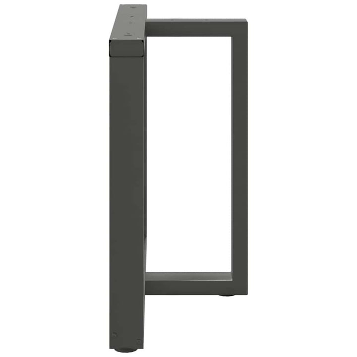 spisebordsben T-formet 2 stk. antracit 90x35x(72-73) cm stål