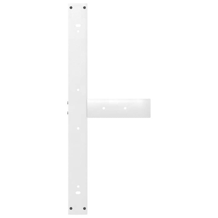 spisebordsben T-formet 2 stk. hvid 100x35x(72-73) cm stål