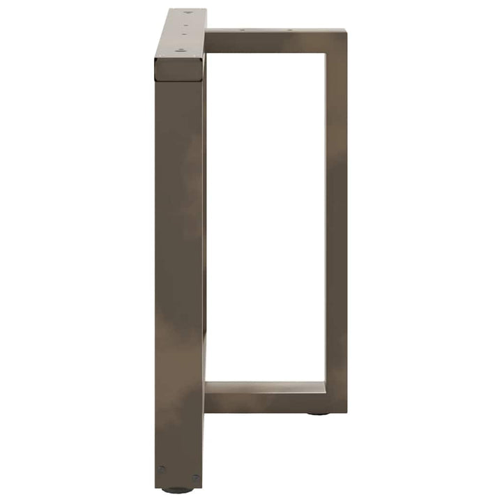 spisebordsben T-formet 2 stk. sort 100x35x(72-73) cm stål
