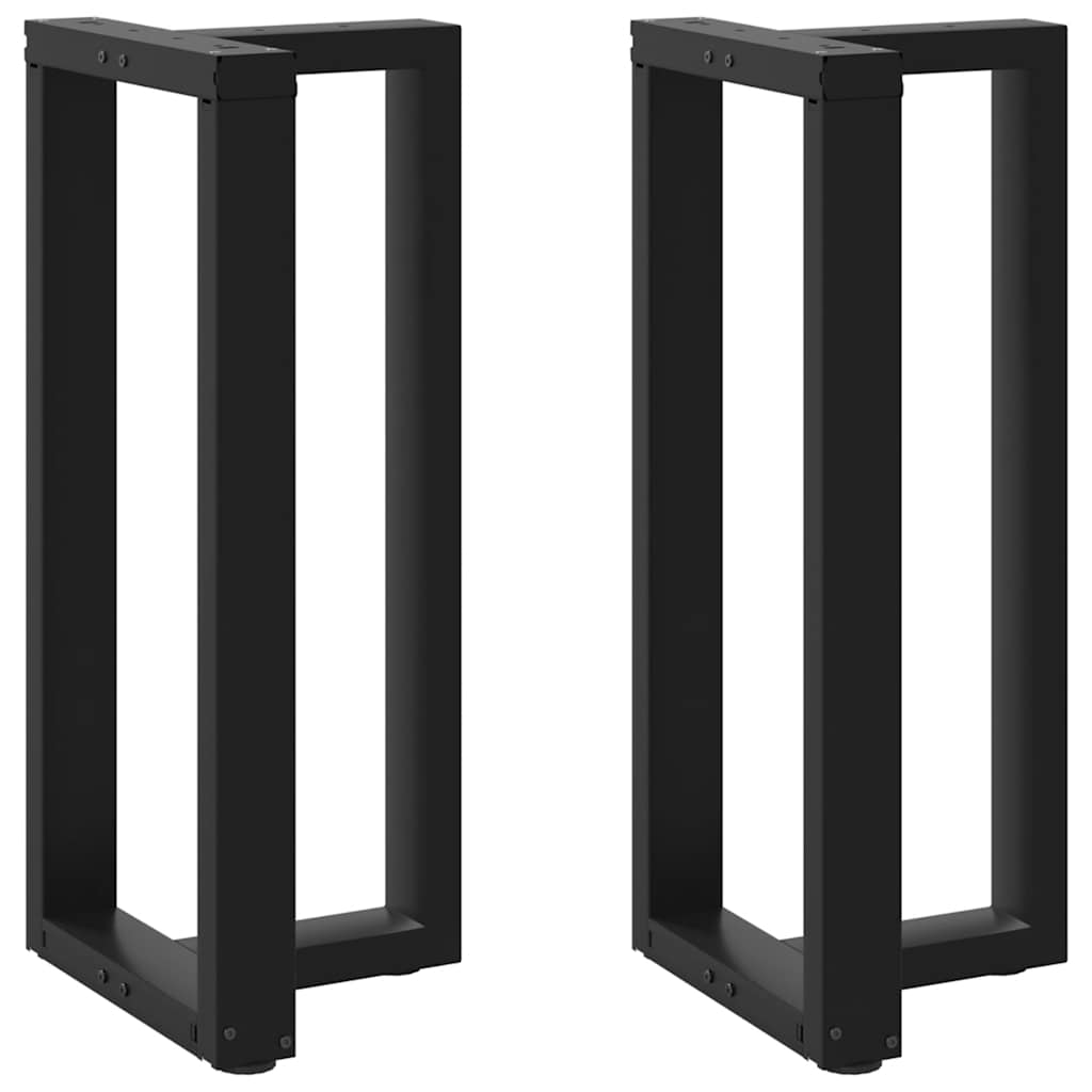 barbordsben T-formet 2 stk. sort 40x35x(90-91) cm stål