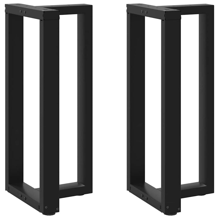 barbordsben T-formet 2 stk. sort 40x35x(90-91) cm stål