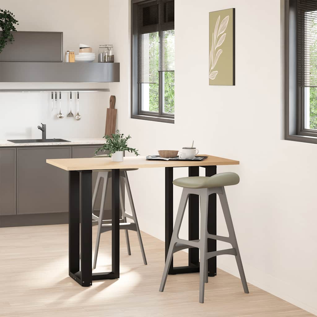 barbordsben T-formet 2 stk. sort 40x35x(90-91) cm stål