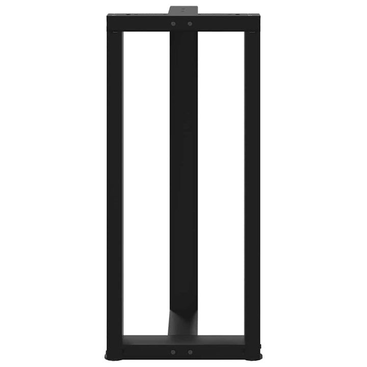 barbordsben T-formet 2 stk. sort 40x35x(90-91) cm stål