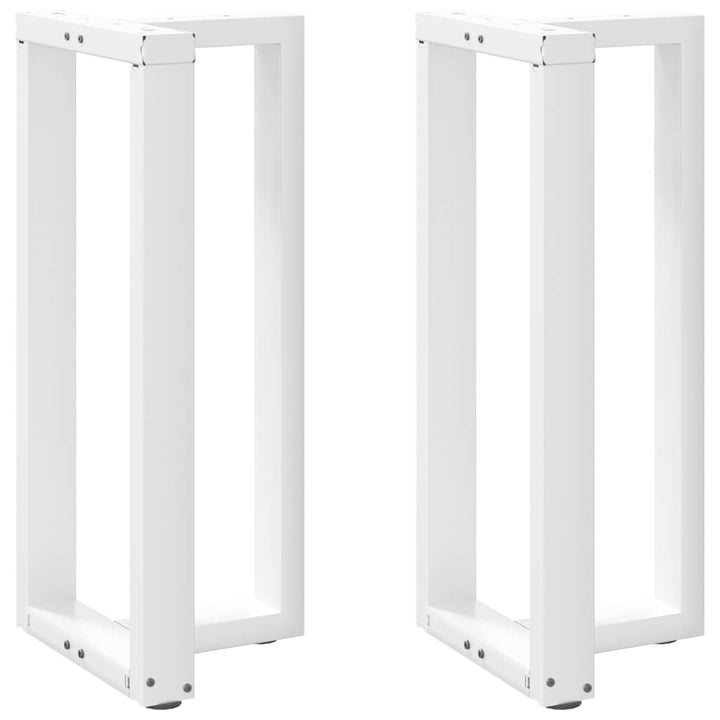barbordsben T-formet 2 stk. hvid 40x35x(90-91) cm stål