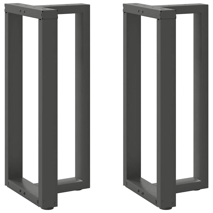 barbordsben T-formet 2 stk. antracit 40x35x(90-91) cm stål