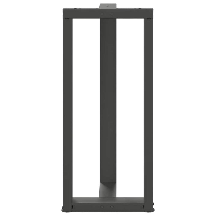 barbordsben T-formet 2 stk. antracit 40x35x(90-91) cm stål