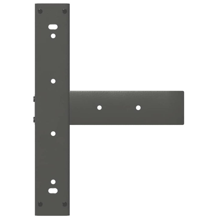 barbordsben T-formet 2 stk. antracit 40x35x(90-91) cm stål