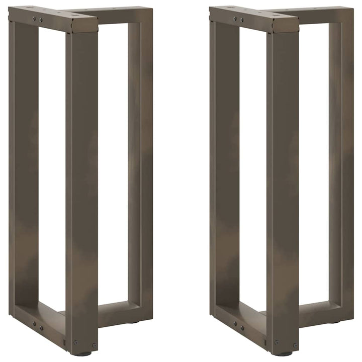 barbordsben T-formet 2 stk. sort 40x35x(90-91) cm stål