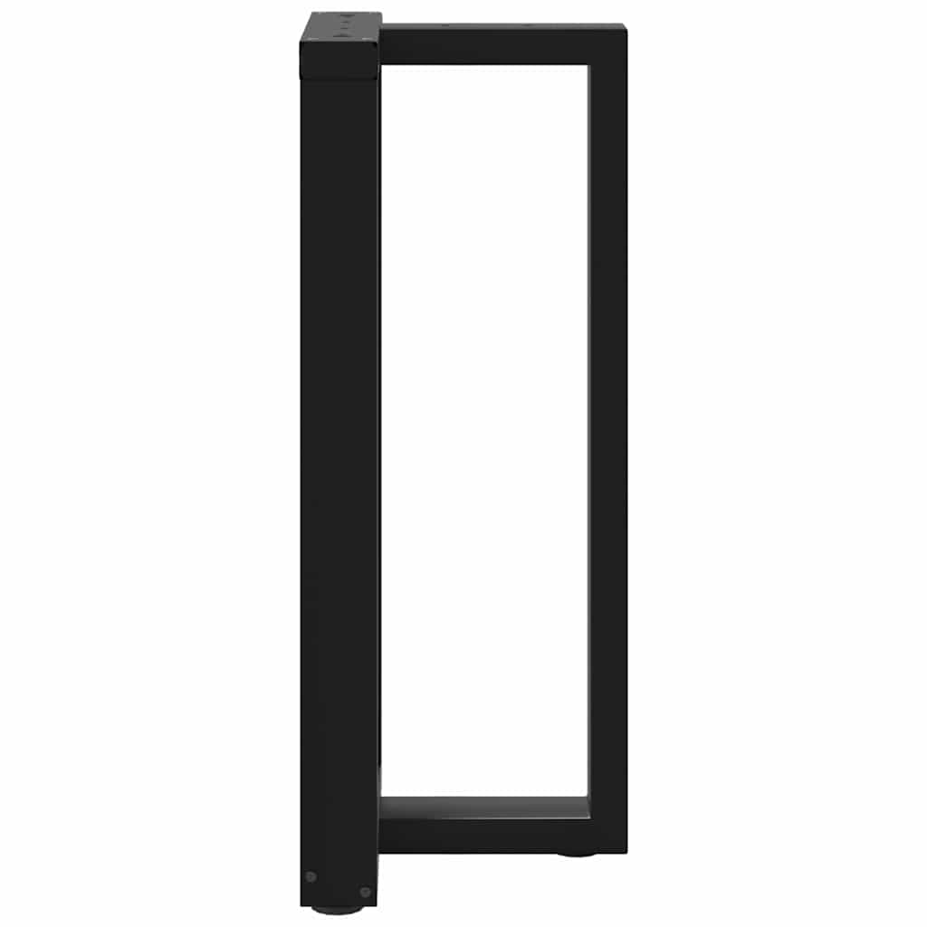 barbordsben T-formet 2 stk. sort 50x35x(90-91) cm stål