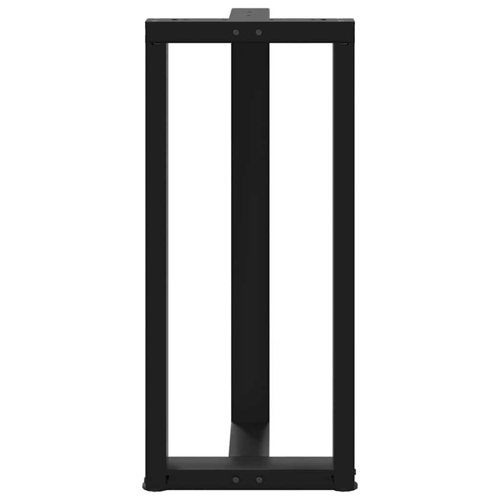 barbordsben T-formet 2 stk. sort 50x35x(90-91) cm stål
