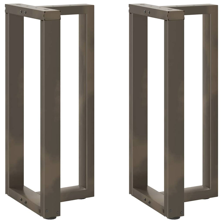 barbordsben T-formet 2 stk. sort 50x35x(90-91) cm stål