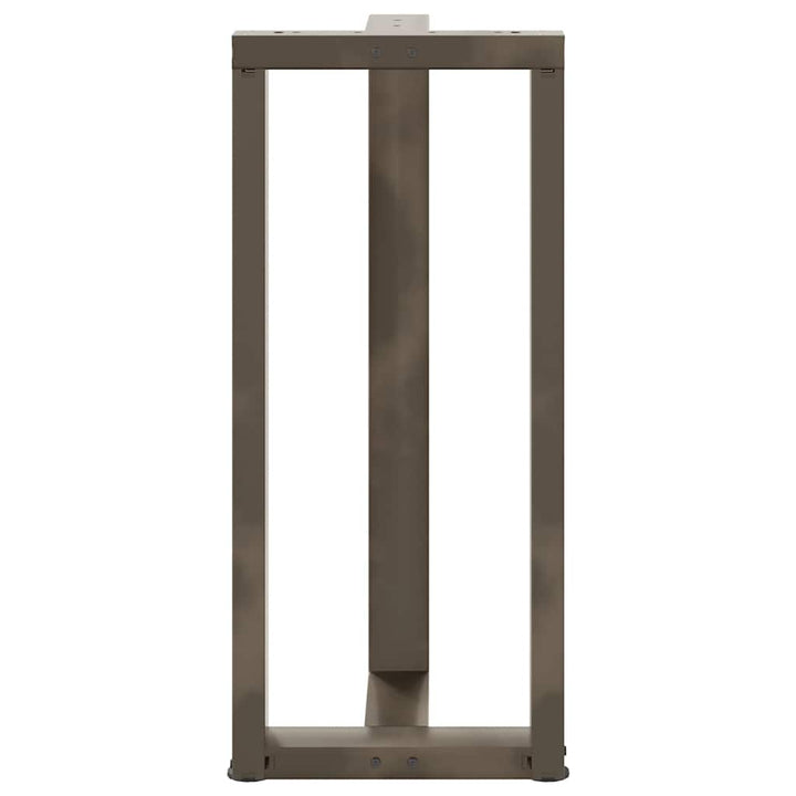 barbordsben T-formet 2 stk. sort 50x35x(90-91) cm stål