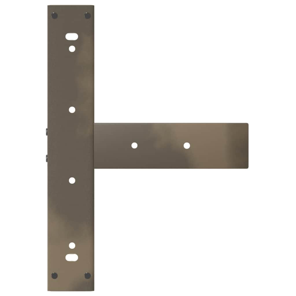 barbordsben T-formet 2 stk. sort 50x35x(90-91) cm stål