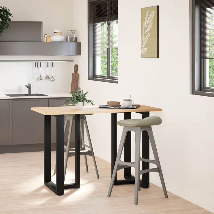 barbordsben T-formet 2 stk. sort 60x35x(90-91) cm stål