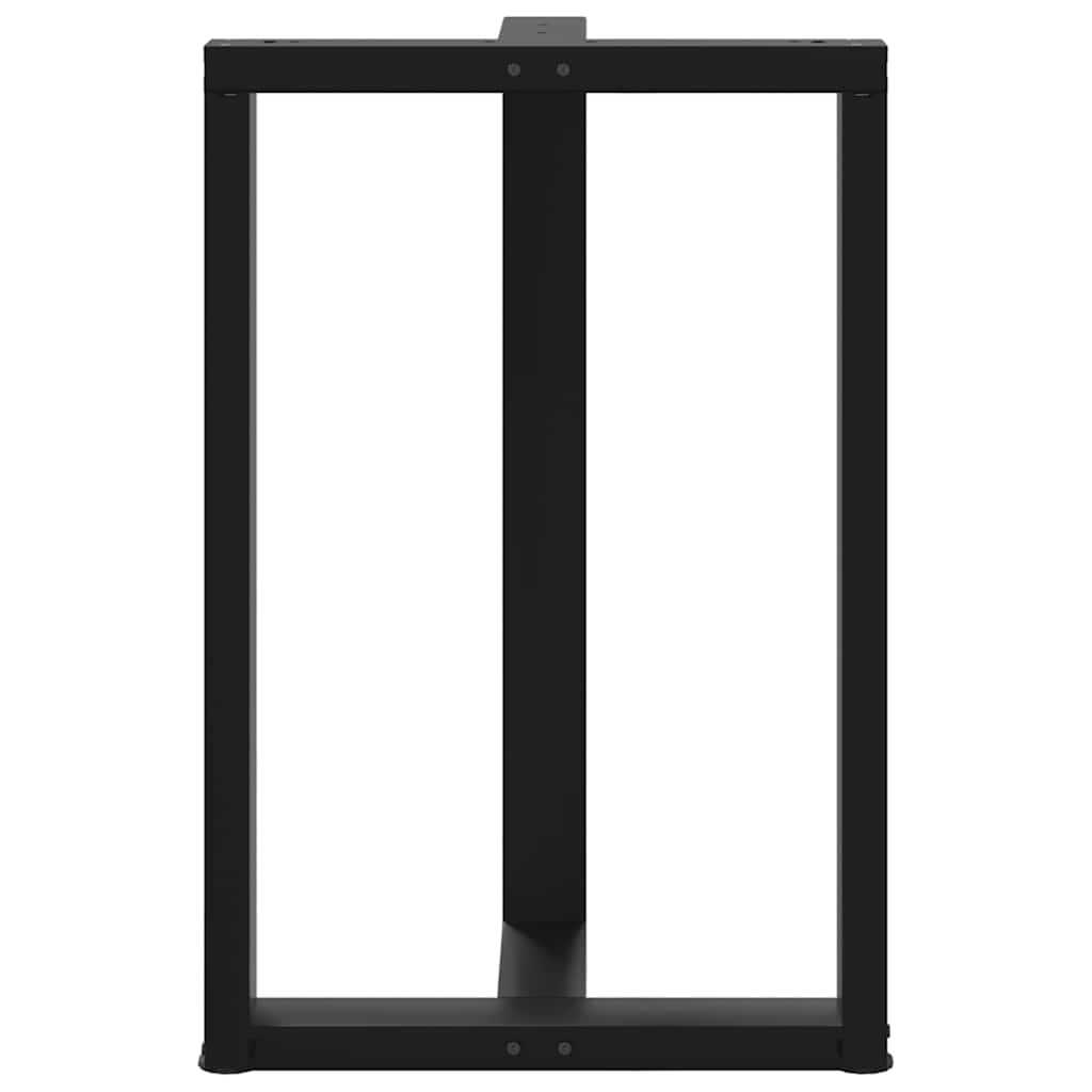 barbordsben T-formet 2 stk. sort 60x35x(90-91) cm stål