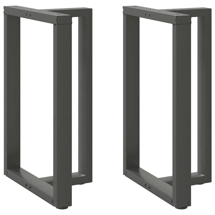 barbordsben T-formet 2 stk. antracit 60x35x(90-91) cm stål