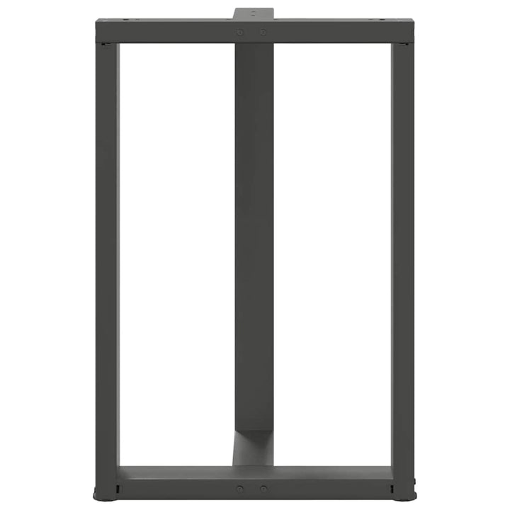 barbordsben T-formet 2 stk. antracit 60x35x(90-91) cm stål