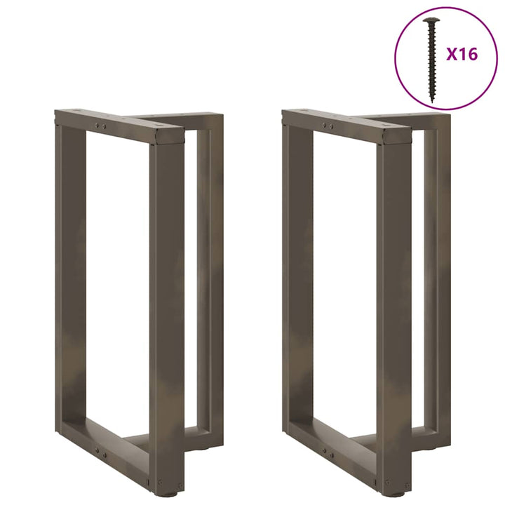 barbordsben T-formet 2 stk. sort 60x35x(90-91) cm stål