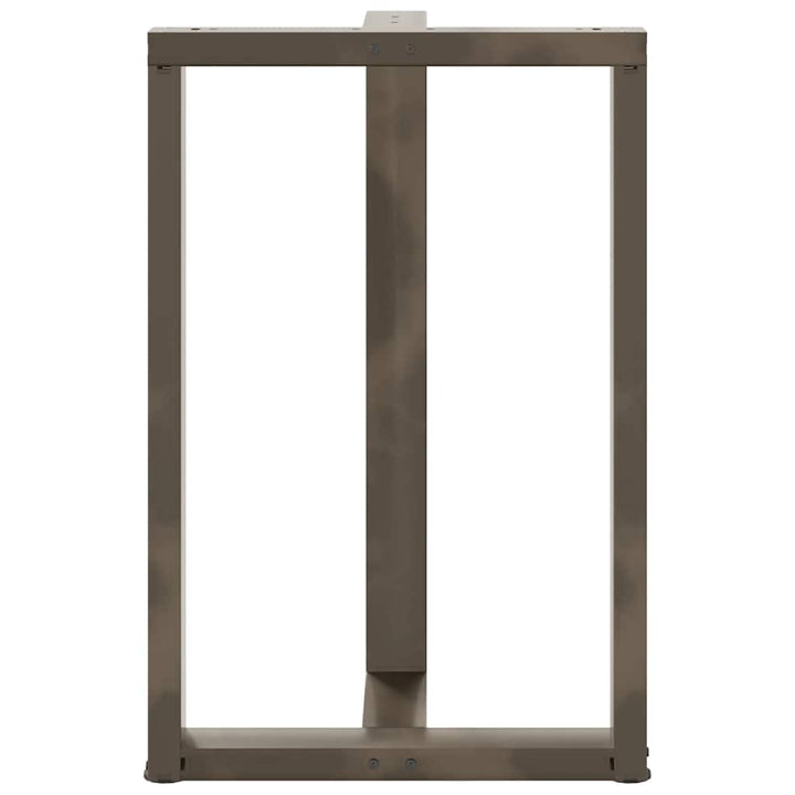 barbordsben T-formet 2 stk. sort 60x35x(90-91) cm stål